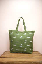 Beach on Moss Canvas Shopping Tote