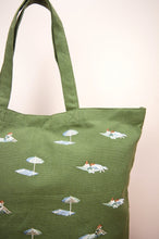 Beach on Moss Canvas Shopping Tote