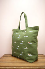 Beach on Moss Canvas Shopping Tote