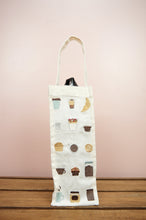 Coffee Lover on Natural Canvas Water Bottle Bag