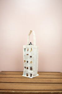 Coffee Lover on Natural Canvas Water Bottle Bag