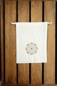 Marrakesh on Light Canvas Medium Drawstring Pouch