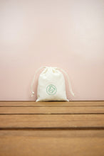 Pink and Green Tiger on Light Canvas Mini Drawstring Pouch