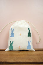 Bunny Shapes on Light Canvas Mini Drawstring Pouch