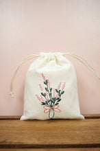 Bouquet on Light Canvas Mini Drawstring Pouch