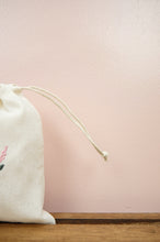 Bouquet on Light Canvas Mini Drawstring Pouch