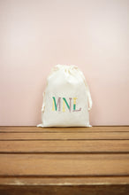 MNL (Manila) on Light Canvas Medium Drawstring Pouch