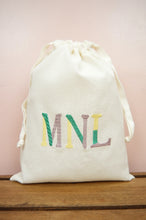 MNL (Manila) on Light Canvas Medium Drawstring Pouch