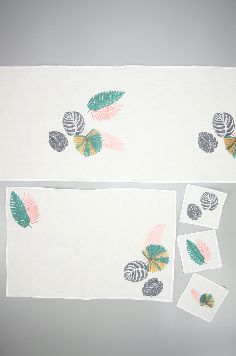 Assorted Leaves on Natural Canvas Placemat