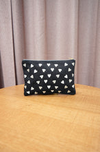 Hearts on Small Denim Zip Up Pouch