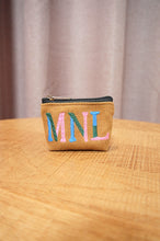 MNL on Dark Khaki Canvas Coin Purse