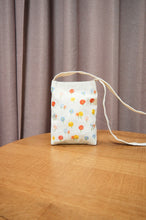 Cotton Candy Flowers on Natural Canvas Mini Sling Bag