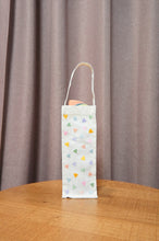 Pastel Hearts on Natural Canvas Water Bottle Bag