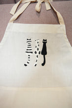 Black and White Cats on Light Canvas Apron