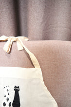 Black and White Cats on Light Canvas Apron