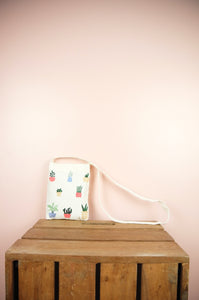 Plants are Our Friends on Natural Canvas Mini Sling Bag