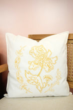 Savannah in Mustard on Light Canvas Cushion Cover