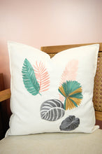 Assorted Leaves on Light Canvas Cushion Cover