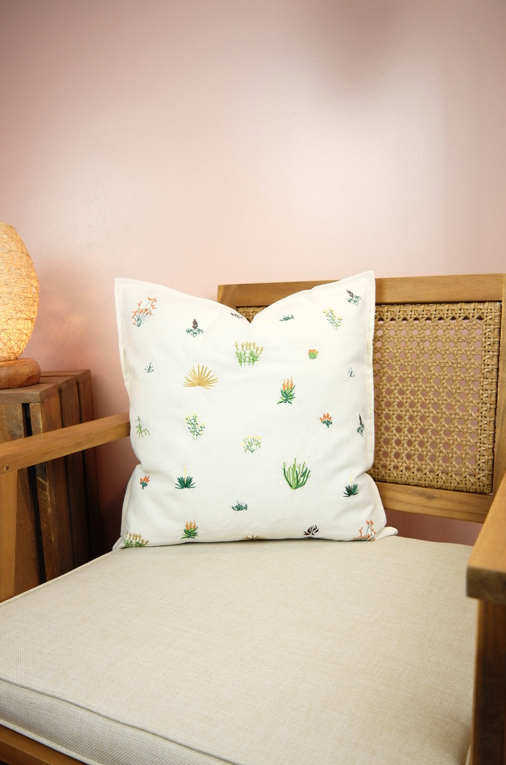 Desert on Light Canvas Cushion Cover