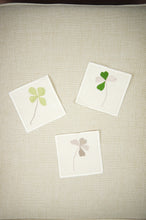 Clover Leaves on Natural Canvas Coaster