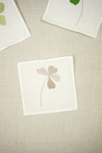 Clover Leaves on Natural Canvas Coaster