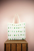 Leaves on Natural Canvas Shopping Tote