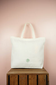 Leaves on Natural Canvas Shopping Tote