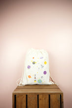 Planets on Natural Canvas Drawstring Backpack