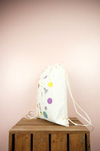 Planets on Natural Canvas Drawstring Backpack