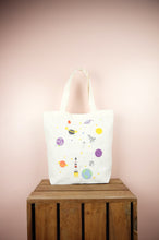 Planets on Natural Canvas Shoulder Tote