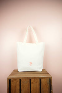 Planets on Natural Canvas Shoulder Tote