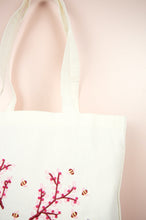 Garden on Small Natural Canvas Tote
