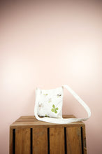 Clover Leaves on Natural Canvas Small Sling Bag