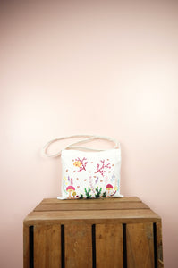 Garden on Natural Canvas Small Sling Bag
