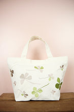 Clover Leaves on Natural Canvas Small Handbag