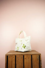 Clover Leaves on Natural Canvas Small Handbag
