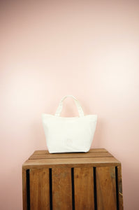 Clover Leaves on Natural Canvas Small Handbag