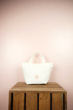 Spring Bouquet on Natural Canvas Small Handbag
