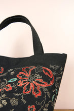 Linda on Black Canvas Small Handbag