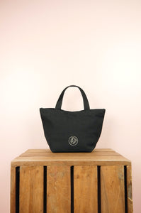Linda on Black Canvas Small Handbag
