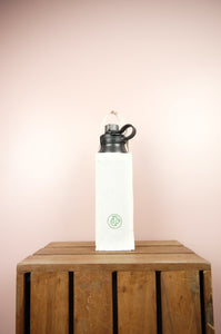 Leaves on Natural Canvas Water Bottle Bag