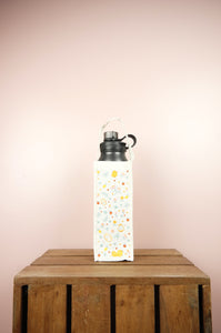 Easter Chicks on Natural Canvas Water Bottle Bag