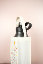 Easter Chicks on Natural Canvas Water Bottle Bag