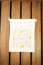 Easter Chicks on Light Canvas Medium Drawstring Pouch