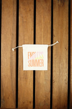 Endless Summer on Natural Canvas Mini Drawstring Pouch