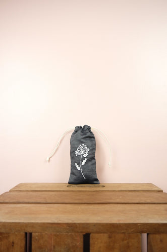 English Garden on Soft Denim Mobile Phone Drawstring Pouch