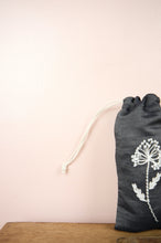 English Garden on Soft Denim Mobile Phone Drawstring Pouch