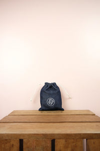 Forest of Hearts on Soft Denim Mini Drawstring Pouch
