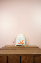 Ampersand on Light Canvas Mini Drawstring Pouch