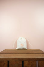 Ampersand on Light Canvas Mini Drawstring Pouch